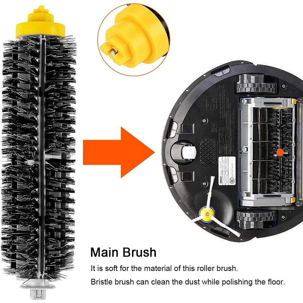 For iRobot Roomba 500 600 700 Series 552 564 585 614 630 660 670 680 690 760 770 780 790 700 Robot Vacuum Cleaner Roller Brushes