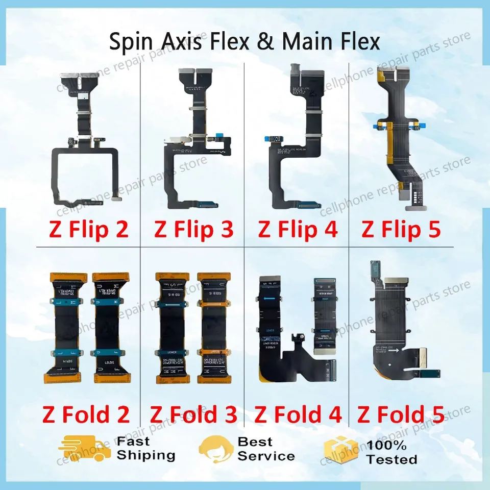 

Spin Axis Flex Cable For Samsung Galaxy Z Fold4 SM-F936B F936U F936N F936 Phone Flex Cable Repair Replacement Part