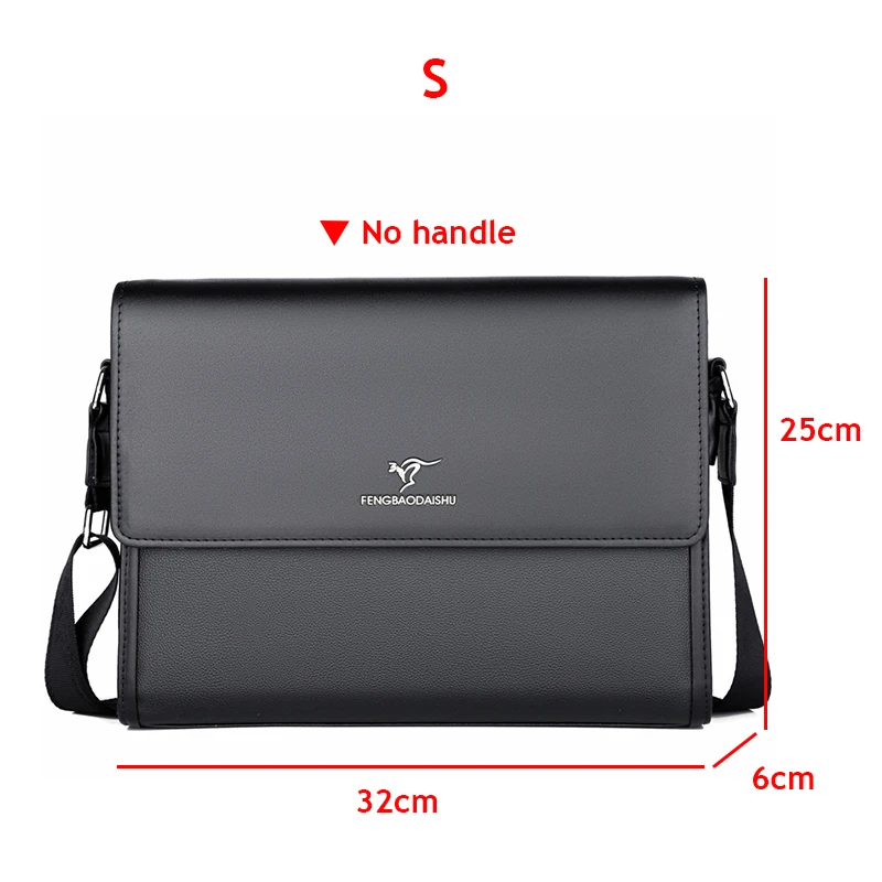 NONE Men's Leather Briefcase Black 5
