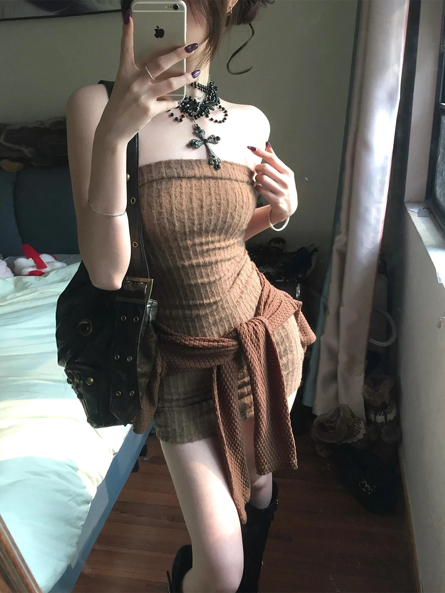 فساتين Bodycon رسم سلسلة Ruched متماسكة امرأة بريق لادي مهرجان أداء سيدة غير المتماثلة طول الكاحل مسرح GF #2