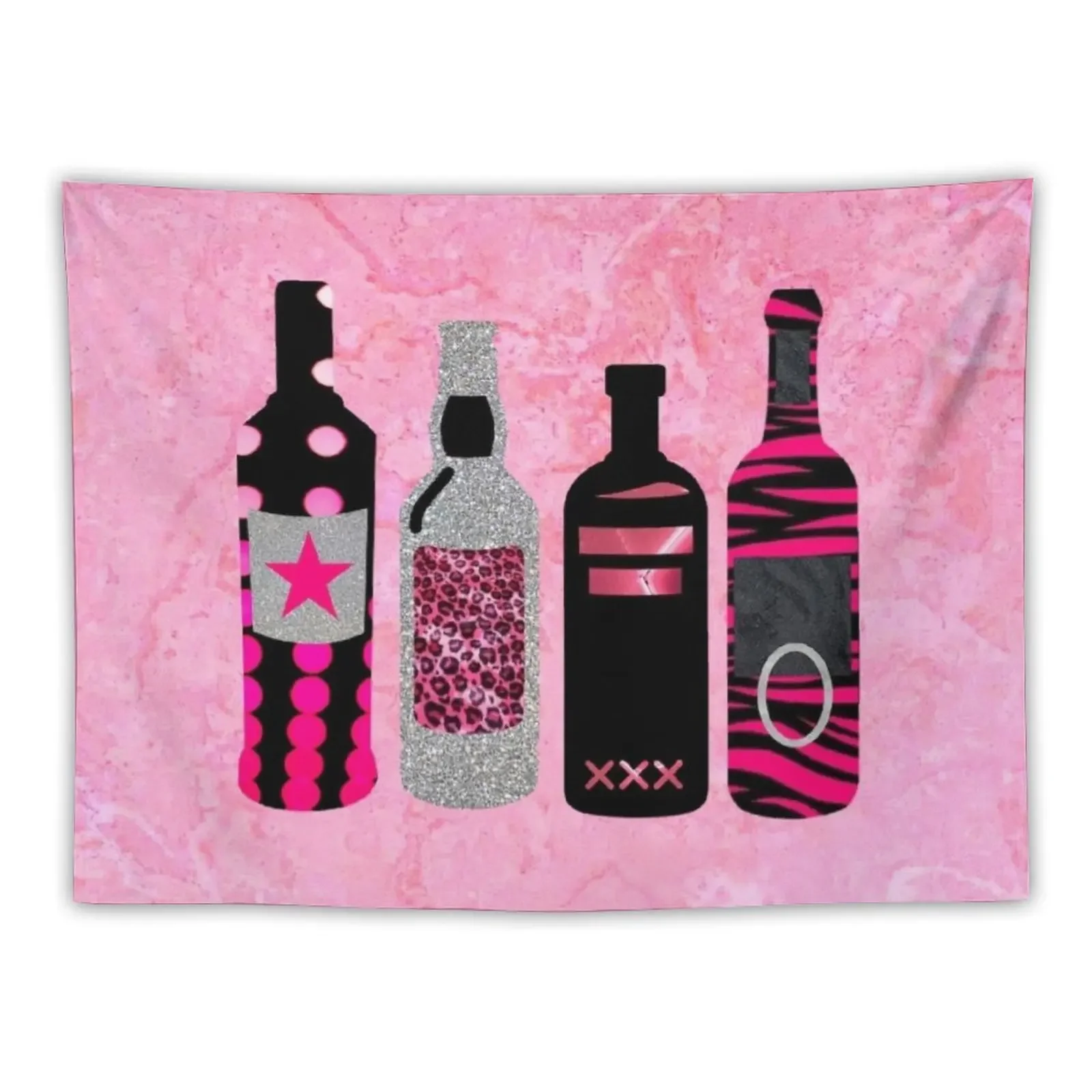 

hot pink and black alc bottles Tapestry Room Decor Korean Style Bathroom Decor Bedroom Decorations Bedroom Decoration Tapestry