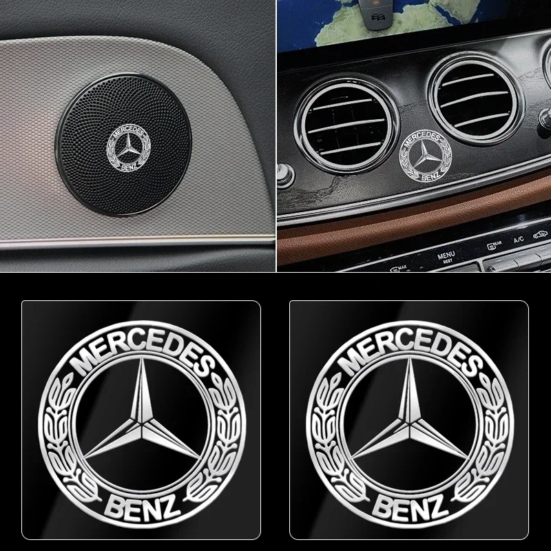 1pcs Metal Car Styling Car Badge Sticker For Mercedes Benz W212 W213 W205 AMG W177 V177 W247 W176 GLA GLC X253 W166 Auto Goods