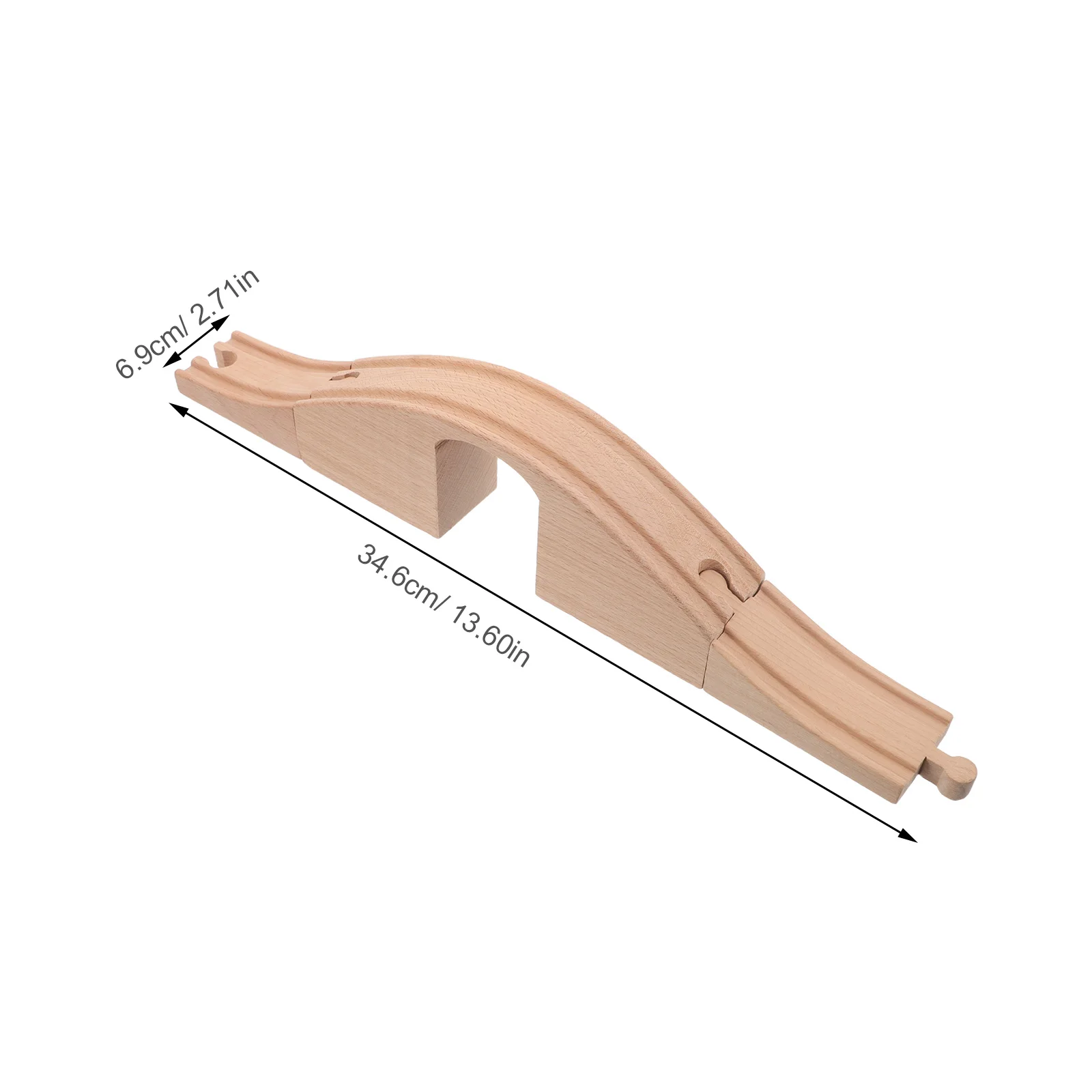 Set di espansione per binario in legno, ponti, tunnel compatibili con blocchi di costruzione ferroviari, puzzle fai da te educativo per bambini
