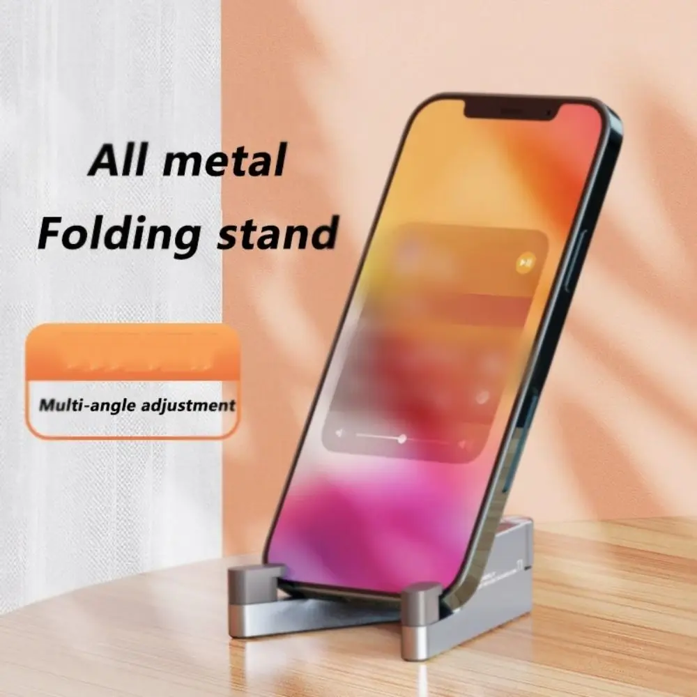 

Adjustable Cell Phone Holder Aluminum Alloy Foldable Mobile Phone Bracket Universal Portable Table Phone Holder Office