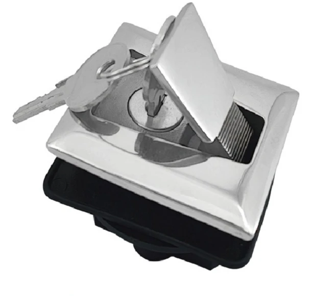 Hidden Shake Handshandle Boat 316 Stainless Steel Deck Square Locker Latch Cabinet Lock with key Handle Lock