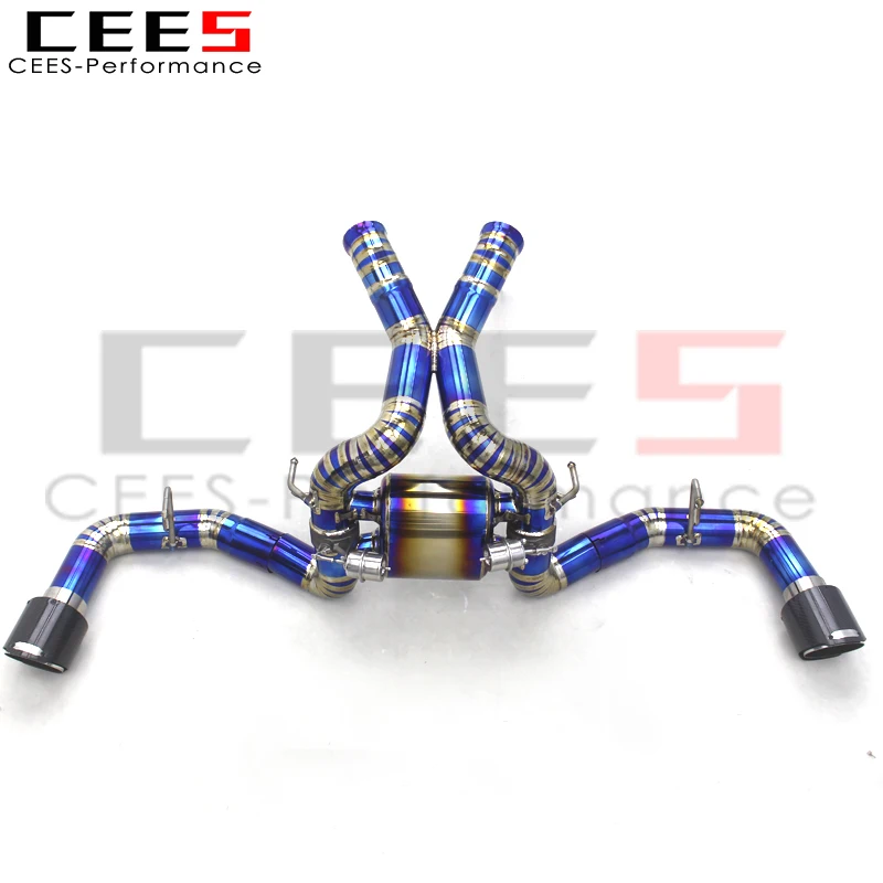 CEES Racing Sport Car Catback Systems For Mclaren 540/540C 3.8 2015+ Titanium Valve Exhaust Pipe Muffler Auto Accessories