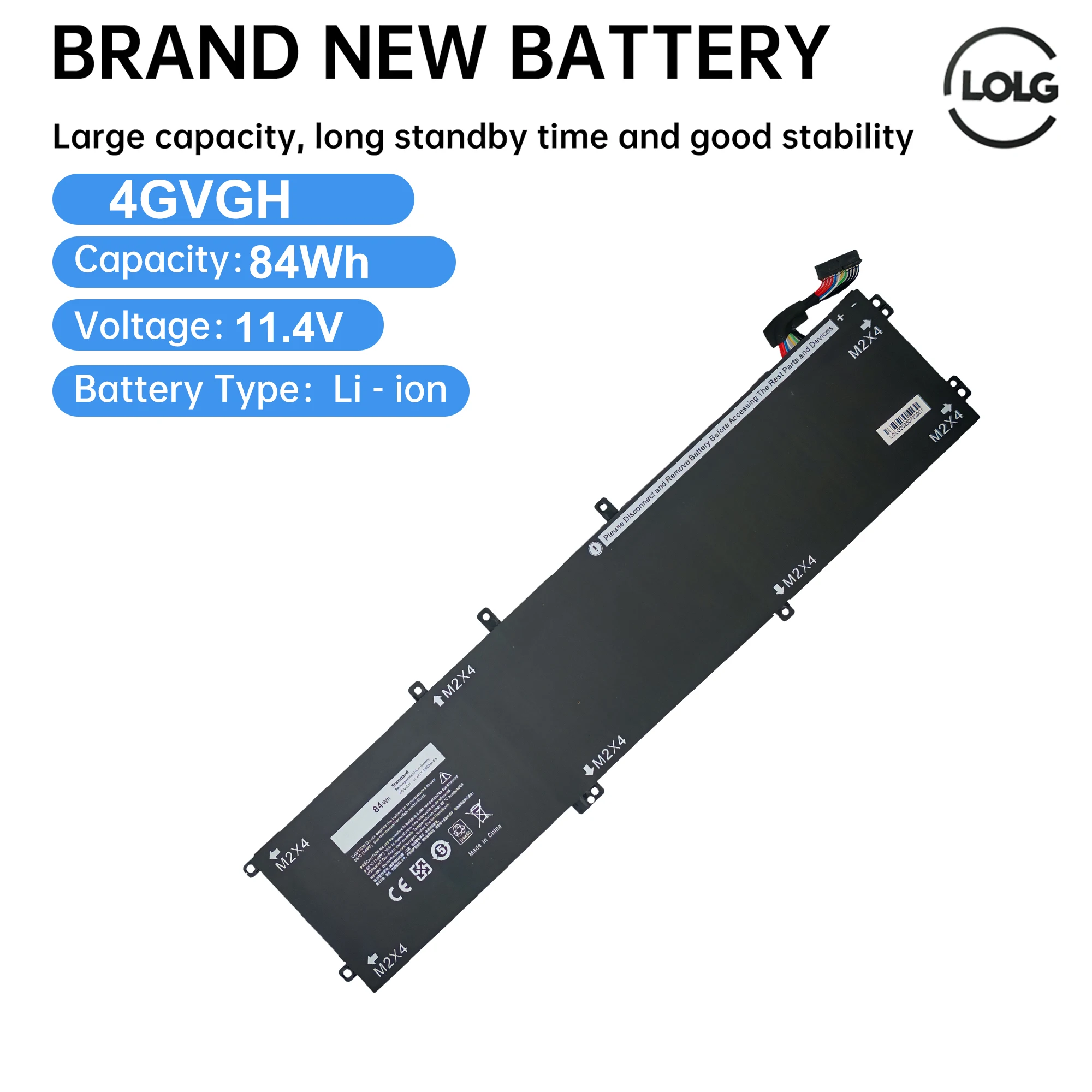 New 4GVGH RRCGW Laptop Battery for DELL Precision 5510 XPS 15 9550 Series 1P6KD T453X