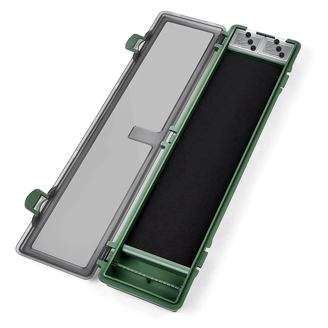 Caja de aparejo de carpa AA87C con anzuelo, caja de almacenamiento de pesca de carpa, tablero de aparejo con pines, contenedor de aparejo de pesca de carpa para pesca de carpa