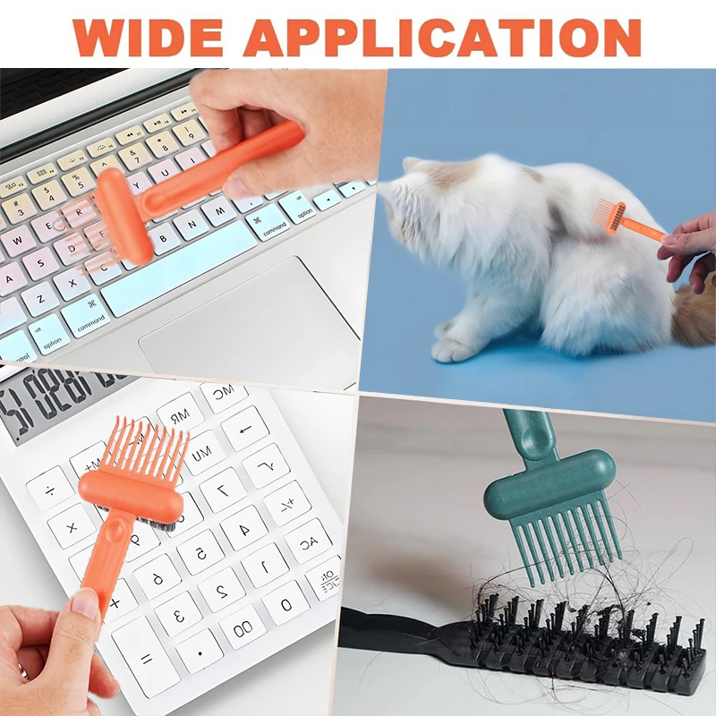 2 In 1 Portable Hair Brush Cleaning Tool, Comb Cleaning Brush, Hairbrush Cleaner Solution Hair Brush Cleaner Rake,