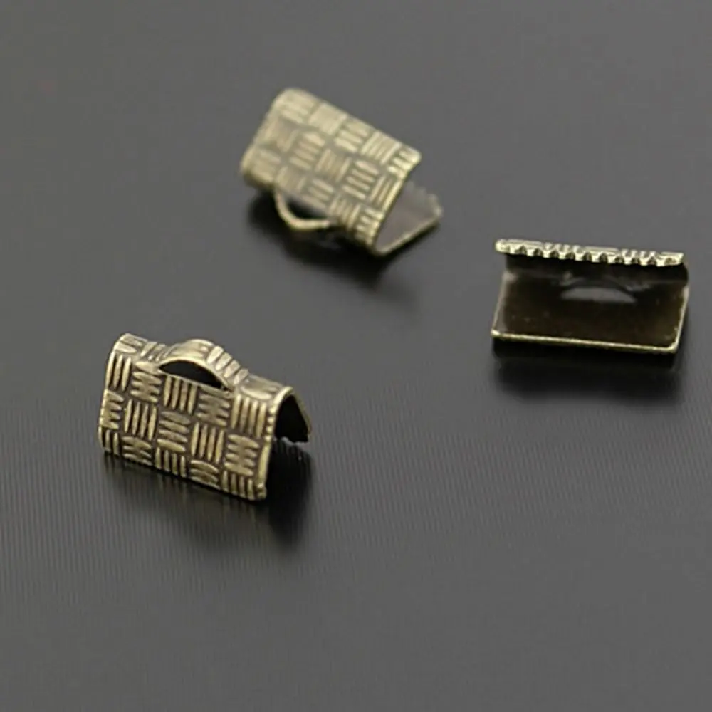 (JM4192)Wholesale Width 7/8/10/12/15mm Antique Bronze Rectangle Copper End Fasteners Clasps for Ribbon Diy Findings