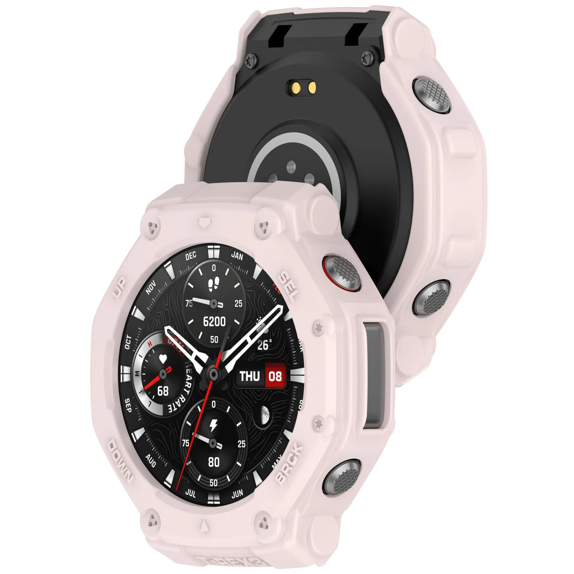 스마트워치 TPU 소프트 쉘 엣지 보호대 케이스 프레임, Amazfit T-rex 3 스마트 워치 보호 범퍼 커버 Trex3 액세서리