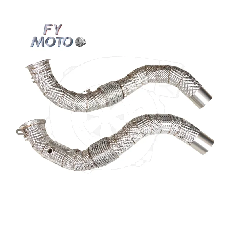 

Exhaust Downpipe for S63 X5M F85 X6M F86 4.4T 2015-2019 with Heat Shield