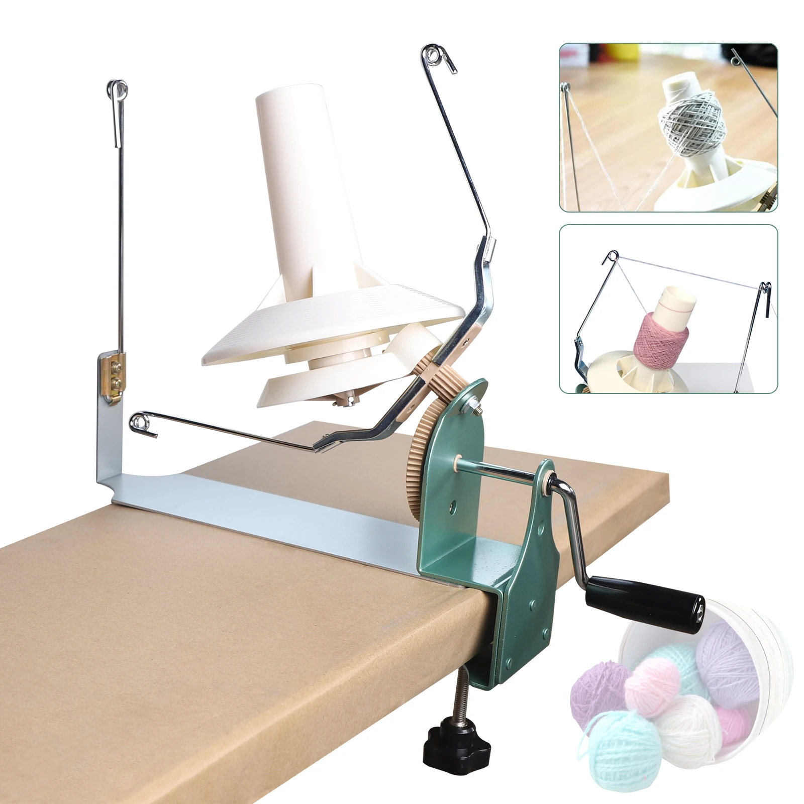 

Yarn Fiber Wool Ball Winder 500g Capacity Bench Manual String Ball Winding Tool