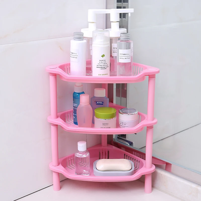 Bathroom Corner Storage Holder Shelves Organizer Kitchen Floor Tripod Toilet Tissue Towel Rack Shelf Bathroom Accessories