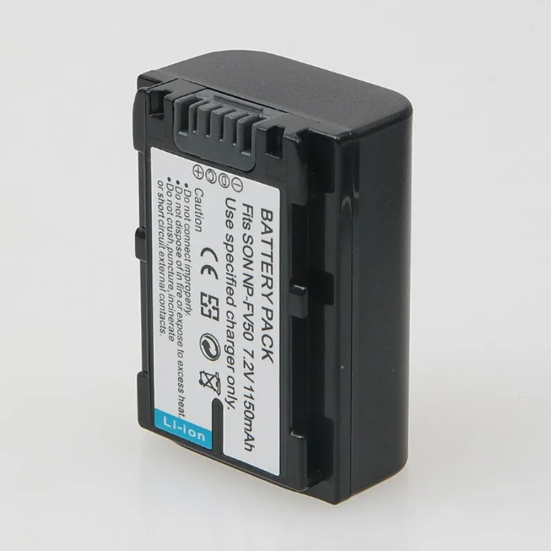 7.2V 1150mAh NP-FV50 Batterij NP-FV50 Oplaadbare Batterij voor Sony HDR-CX150E 180E 210E 270E 360E 550E Digitale Camera