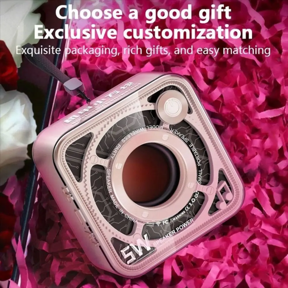 

Stereo Small Wireless Bluetooth Speaker 5W Mecha Portable Subwoofer Trendy Loudspeaker Mini Speaker Outdoor