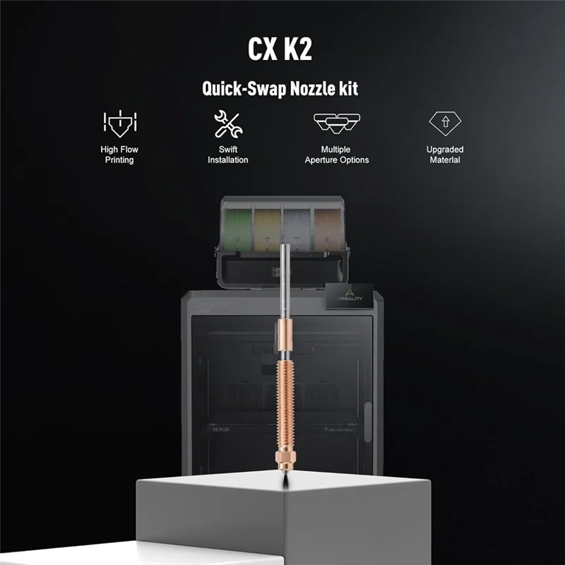 

Новейшие 4 шт. насадки K2 Plus для Creality K2 Plus Combo K2P, комплект быстросменных насадок 0,2 мм 0,4 мм, 0,6 мм, 0,8 мм для 3D-принтера K2 Plus