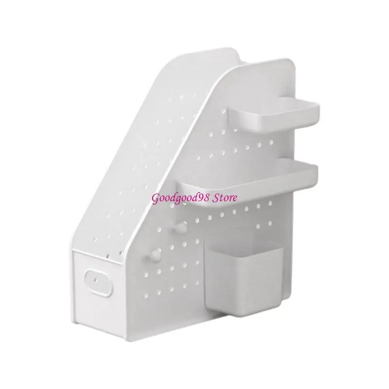 صندوق تخزين منظم المكتب مع Pegboard و Pen Cup Saceing Docting Document Stand For Home Office Management #5