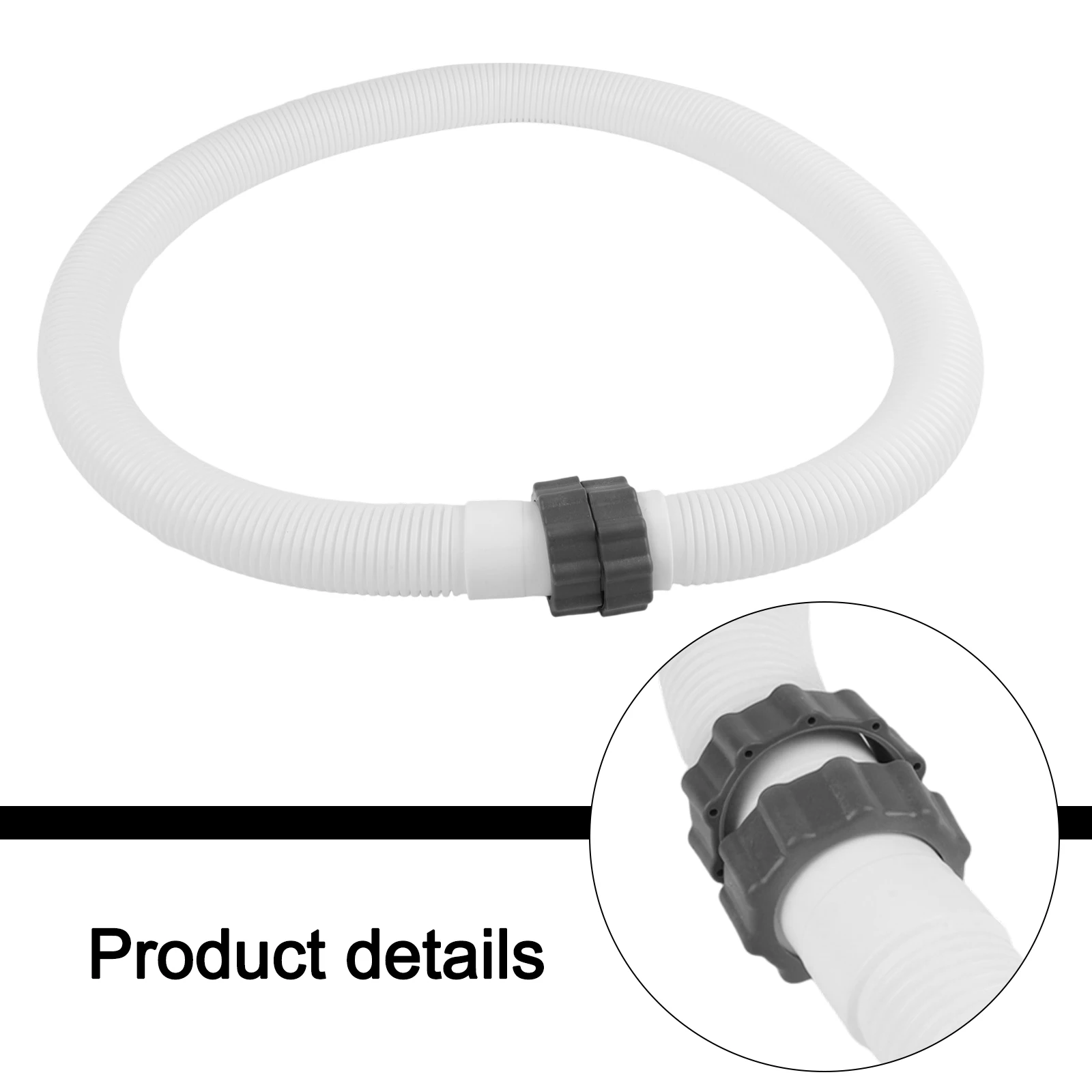 

Easy Install Pool Adapter Replacement Hose Hose Connector Flexible Polyethylene Material High Pressure Resistance