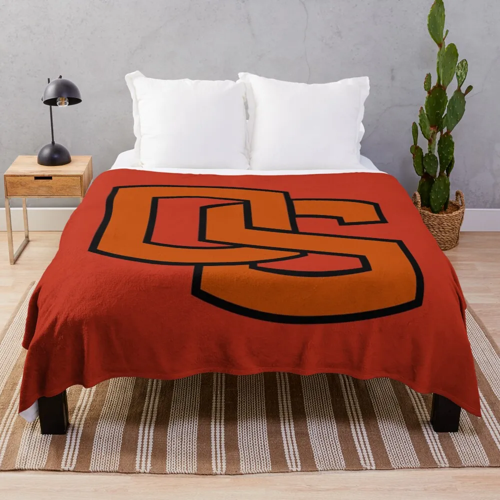 

Oregon State text logo Throw Blanket Bed covers Beautifuls decorative Moving Blankets