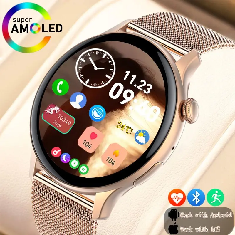 Reloj inteligente AMOLED para mujer, pantalla de 1,43 pulgadas, llamada Bluetooth, modo deportivo, reloj siempre en línea, reloj inteligente IP68 para Huawei Watch4 Pro