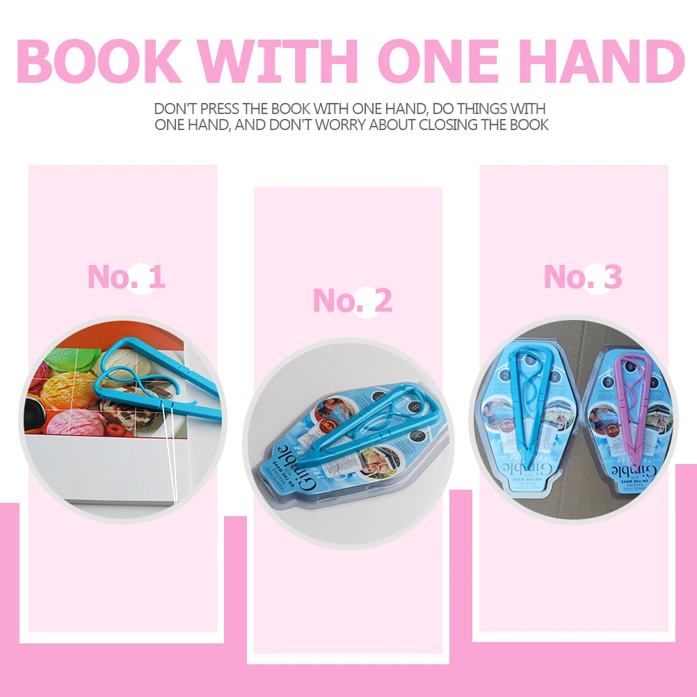 

2pcs Reading Plastic Adjustable Book Stand Holder Simple Book Pages Holder Practical Hands-Free Bracket Clip