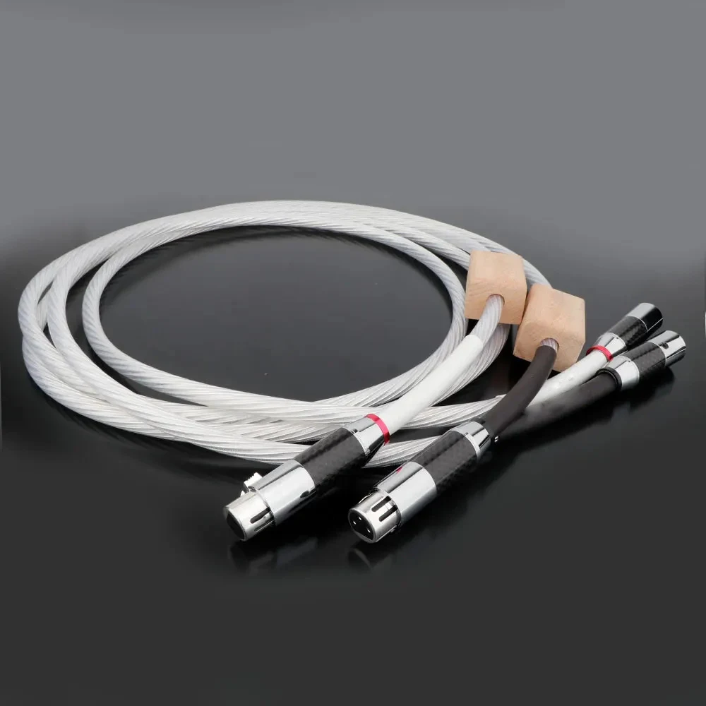 Referensi Kabel Seimbang XLR Preffair Saling Menghubungkan Jalur Kawat Audio Dengan Serat Karbon Betina ke Jantan