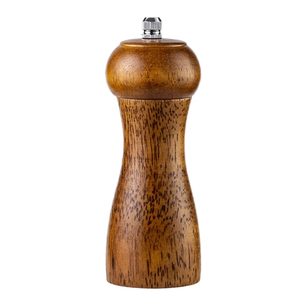 

Natural Rubber Wood Pepper Grinder with Adjustable Zirconia Grinding System for Black Pepper Sea Salt and More