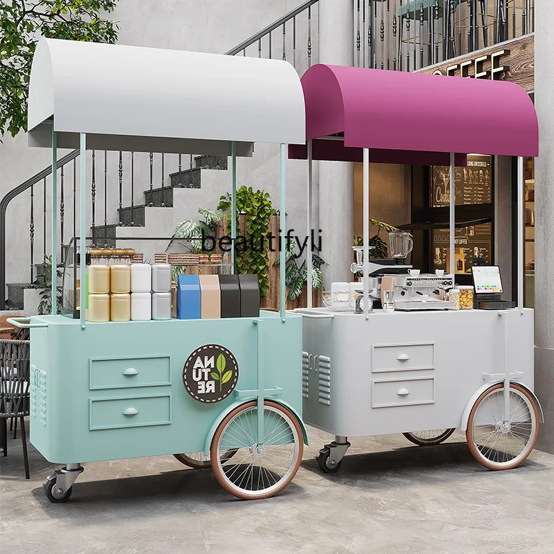 

D80 European night market street stall mobile stall cart outdoor stall commodity sales food truck