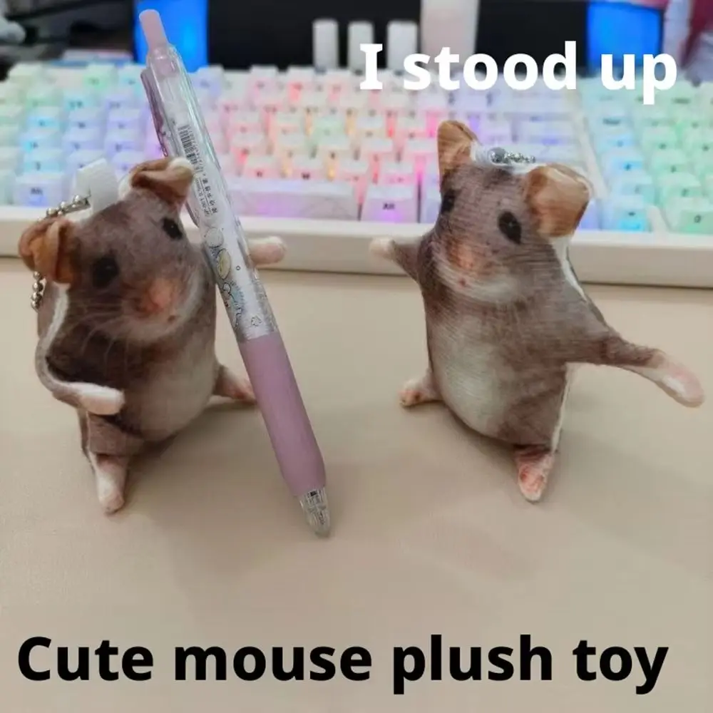 Birthday Gift Simulation Meme Keychain Creative Mouse Keychain Funny mini Prank Friendship Gift