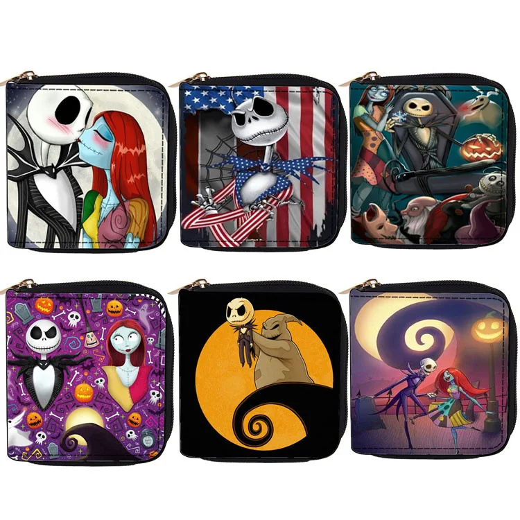 The Nightmare Before Christmas Women's Wallet Cute Cartoon Jack Coin Bag Fashion Accessories Portable Large Capacity for Gifts