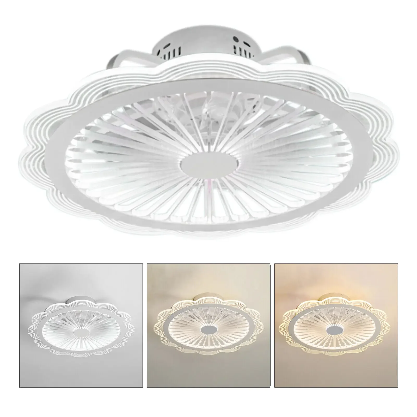 

Modern Invisible Fan Lamp – Dimmable LED Light Chandelier with Remote Control