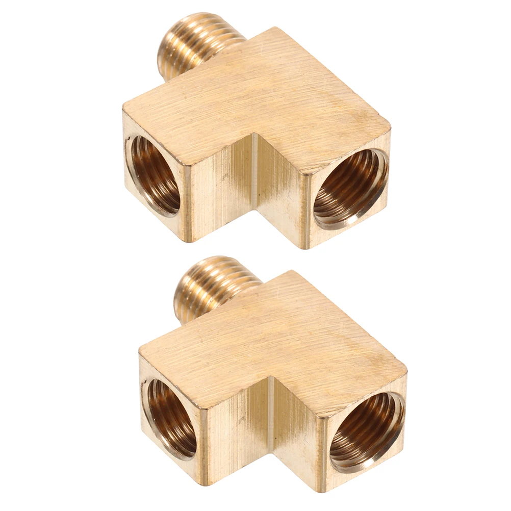 

2 pcs Oil Pump 3 Way Fitting Brass Copper Durable High Precision Sealing External Thread Easy Installation Stable Oil Flow Gas