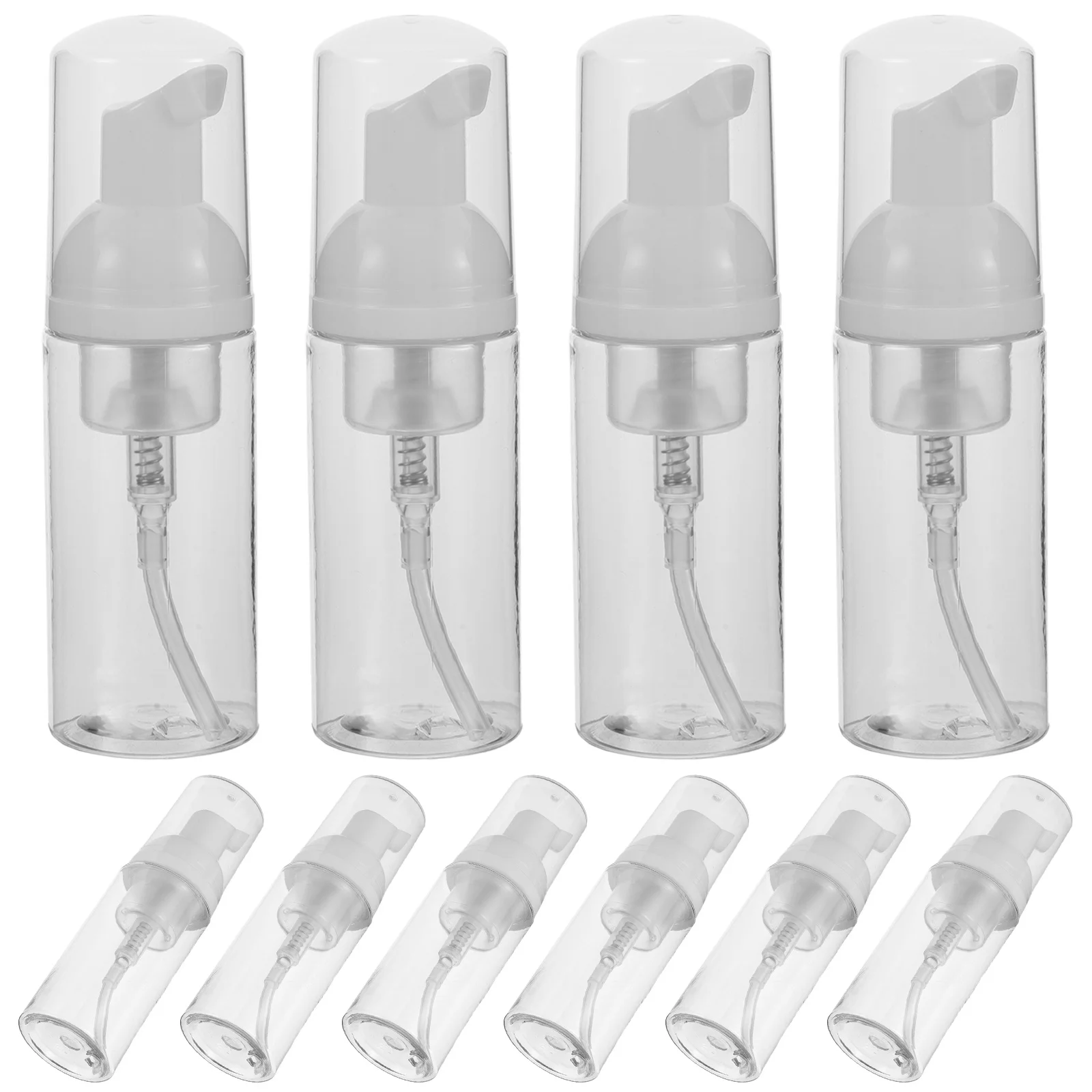 

10Pcs Travel Foaming Pump Bottles Transparent Plastic Leakproof Mini Liquid Soap Dispenser Refillable Portable Bottle