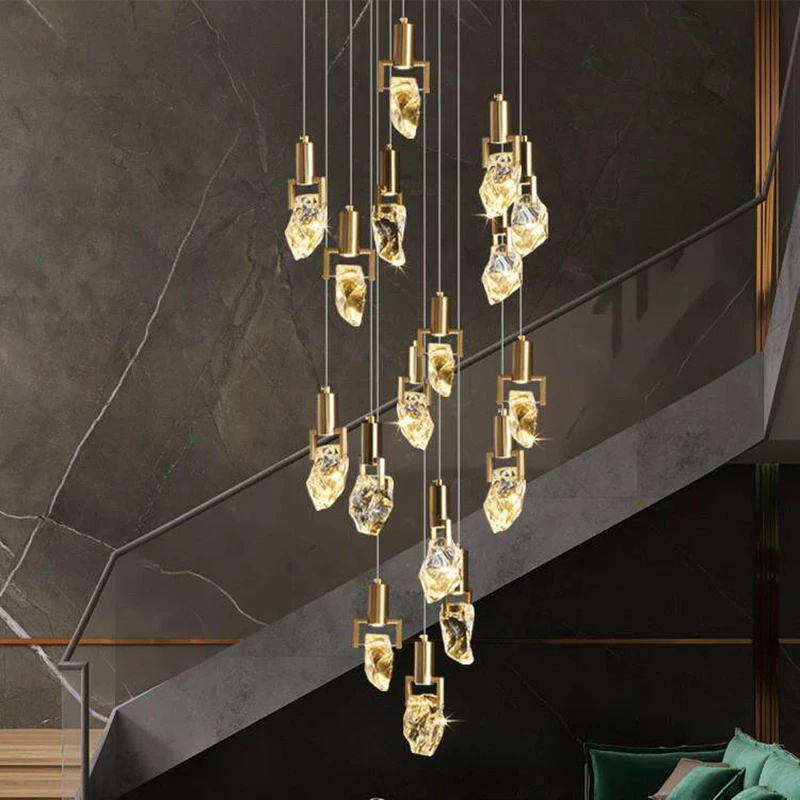Modern crystal restaurant pendant light indoor LED pendant light indoor lighting intelligent application lighting