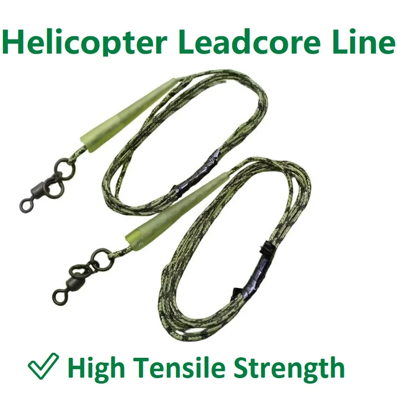 

Lead Core Helicopter Rig Carp Fishing Leader Line Anti Tangle Strong Chod Rig for Carp Fishing