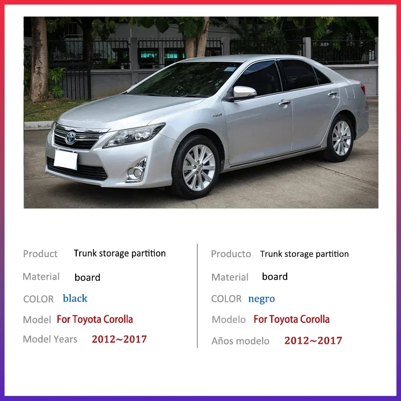For Toyota Camry Aurion XV50 2012~2017 Thickening Trunk Storage Partition Multifunction Storage Box Auto Interior Accessories view 2