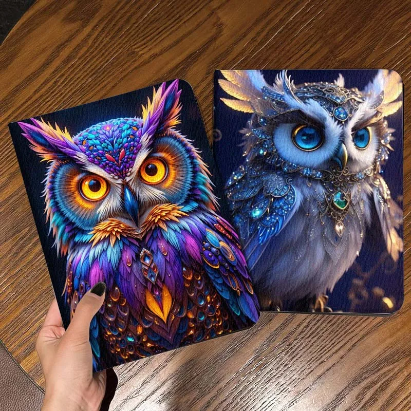 

Owl Bird Cartoon For iPad Pro Air Mini 2 3 4 5 6 7 6th 7th 10th 11th 10.2 9.7 10.5 11 Foldable Tablet Case Gift