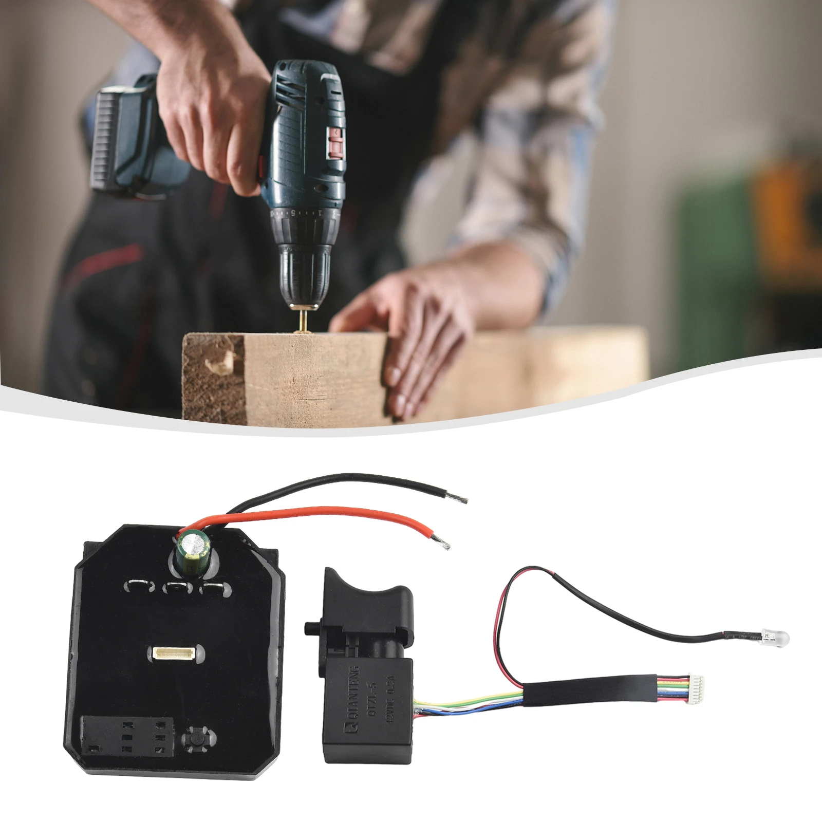 

Parts Switch Control Board 21V Black Equipment For 2106/161/169 For Angle Grinder 18V 5.2*6.2CM Brushless Hot New