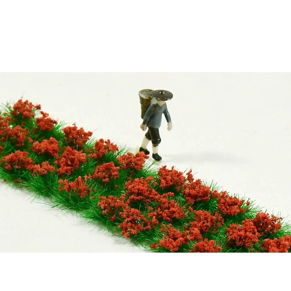 30Pcs Static Grass Tuft Mixed WildflowersDIY Caft Miniature Scenery Landscape Park Street Layout Train Railroad Artificial Grass