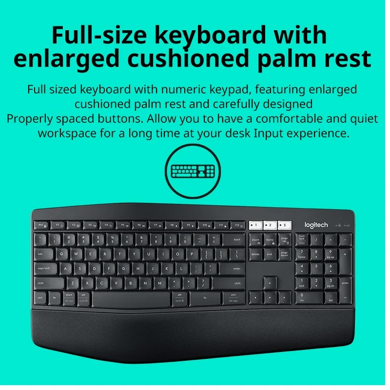 Logitech MK850 Multi-Device Wireless Keyboard& Mouse Combo-Flow Cross-Computer Control,Ergonomic,Laser Precision,for Home Office