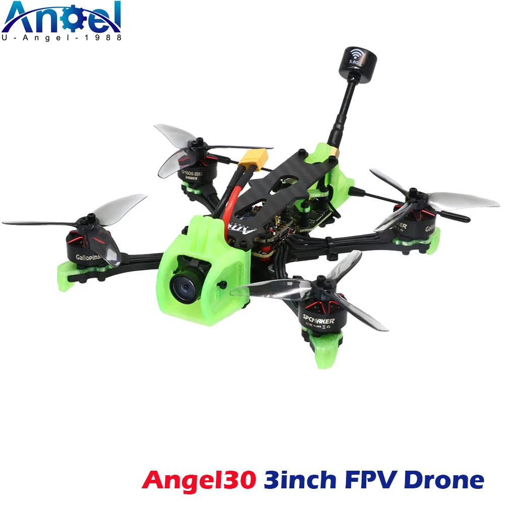 

Angel30 3-дюймовый FPV Дрон Управление полетом Квадрокоптеры 1505 3450KV Двигатель F405 40A 3-6S 4 в 1 ESC 1000 МВт 1200TVL