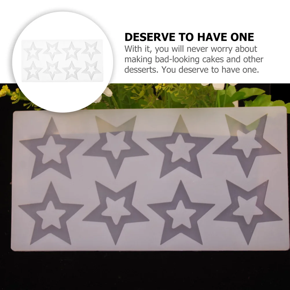Stampo in silicone a forma di stella Strumento di cottura alimentare per biscotti al cioccolato, caramelle, biscotti, stampo in silicone a stella