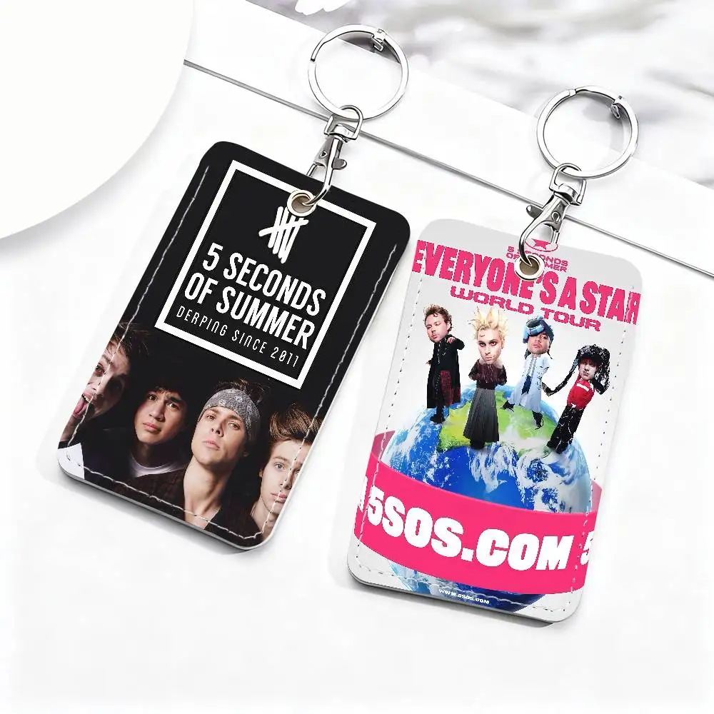

Держатель для карт Rock Band 5 S-Seconds of S-Summer, подходит для студенческих проездных, метро, банка, спортзала и для предотвращения потери ключей