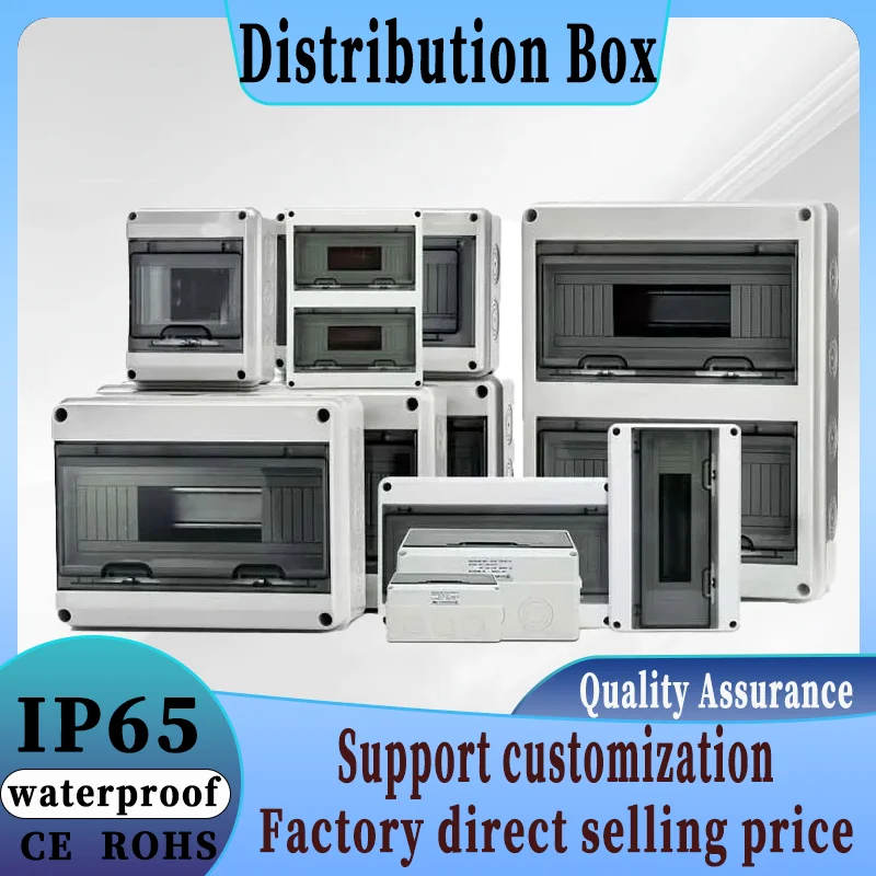 

2/3/5/8/12 Ways ABS Outdoor Waterproof Electrical Distribution Box Circuit Breaker MCB Power IP65 HT Series Air Switches Box