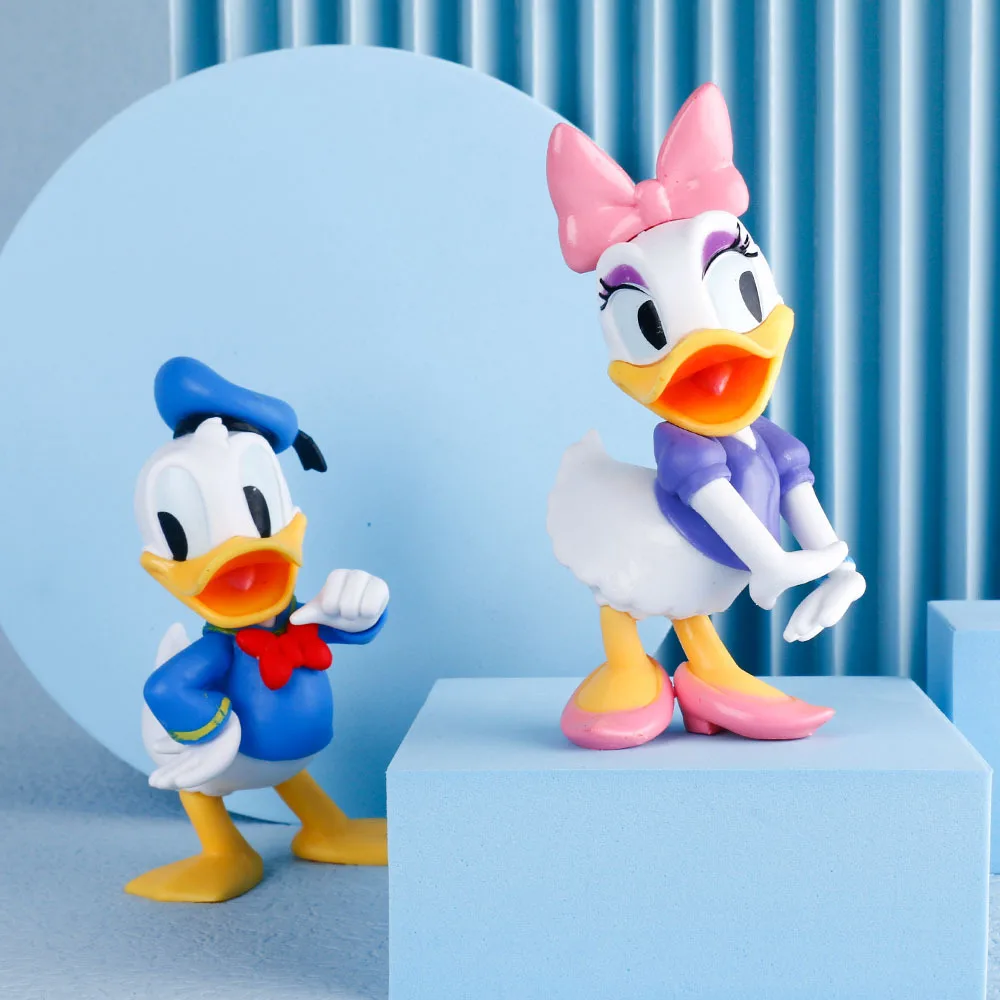 Figura de acción de pato Donald de Disney para niños, Mini modelo de Pvc, decoración de pasteles, juguetes, regalos, 2 estilos