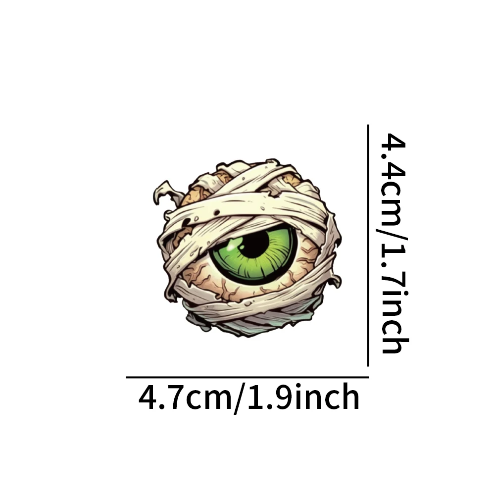 Set di 54 adesivi per bulbo oculare scuro, disegni gotici raccapriccianti per laptop, skateboard, artigianato fai da te, confezione di adesivi Weirdcore