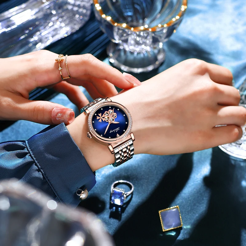 AILANG Women's Watches Flower Second Hand Luxury Ladies Waterproof Wristwatch Automatic Mechanical Watch for Women New