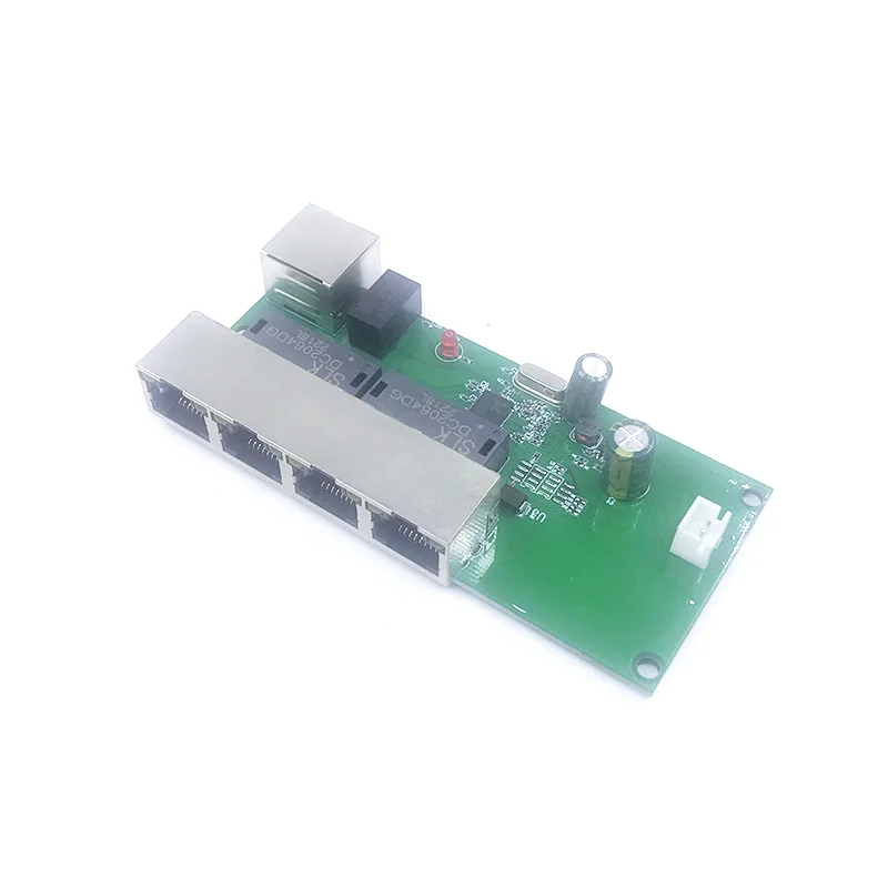 Fast switch mini 5 port ethernet TAP  switch 10 / 100mbps network switch HUB pcb module board for system integration module