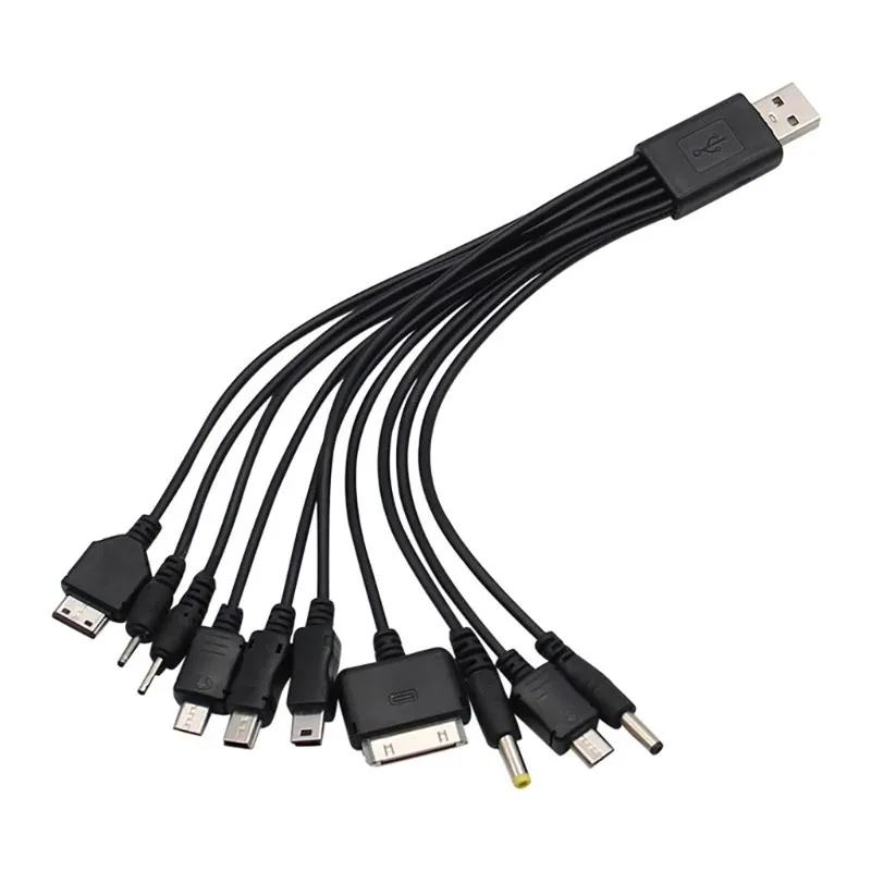 10 in 1 USB Adapter Cable USB to DC MINI Ttype c Micro Charger USB Cables Adapter Wire Cord  Universal USB Charger Cable